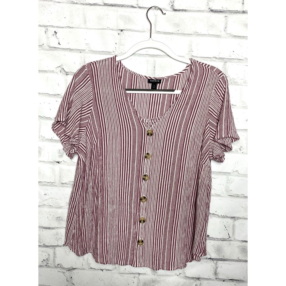 Torrid striped top size 1